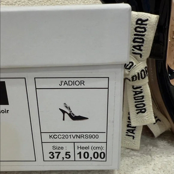 Dior J'Adior Black Patent Slingback Heels - Picture 6 of 6